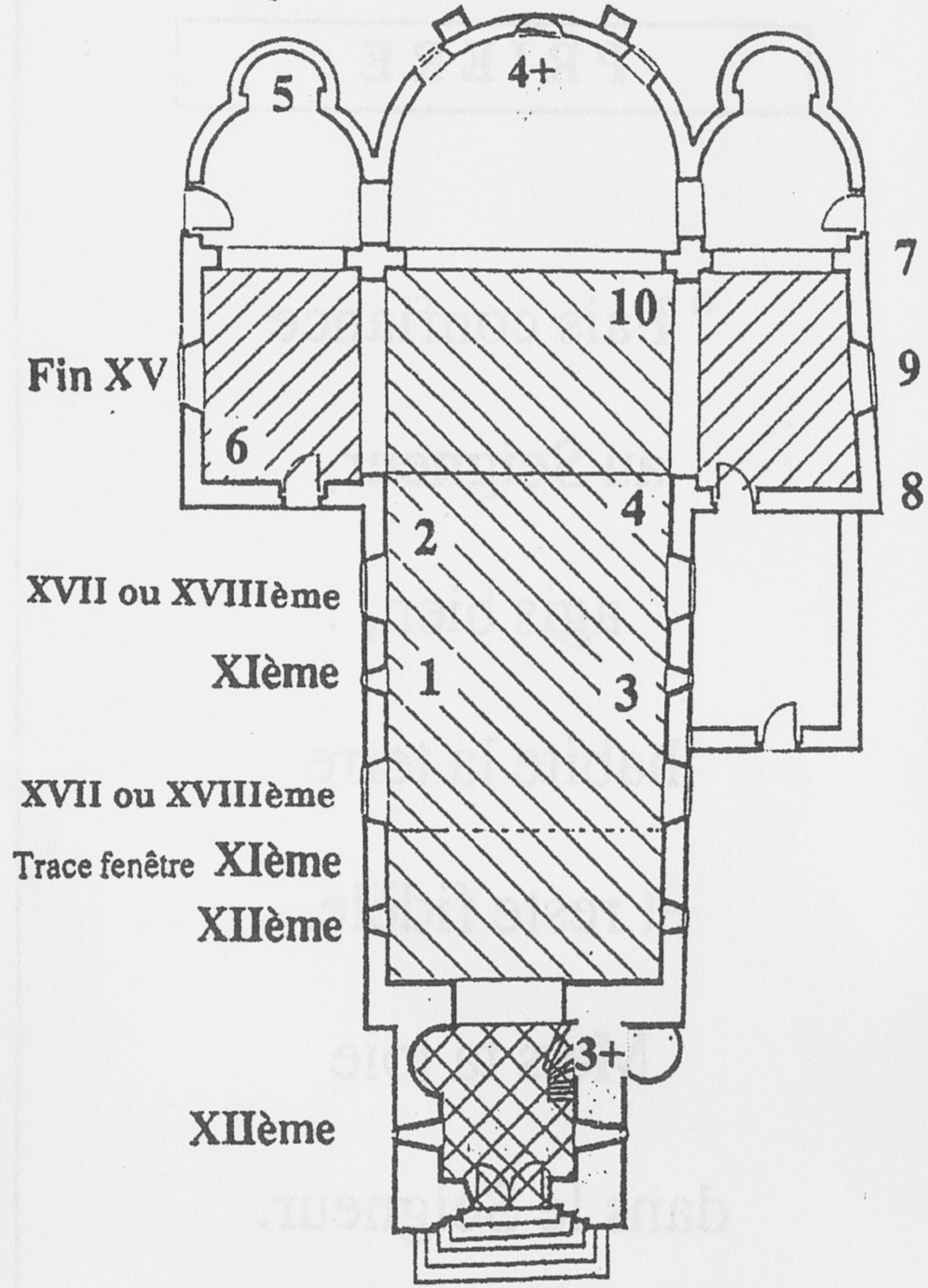 Plan de l'église Saint-Pierre de Parné